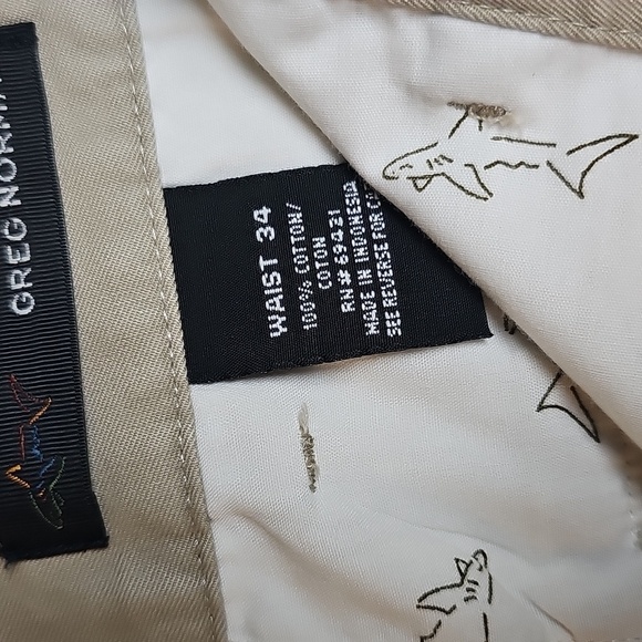 Greg Norman Golf Shorts Sz 34 Tan - Picture 8 of 11